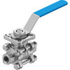 Ball valve Series: VZBE Stainless steel/PTFE Handle PN63 Internal thread (NPT) 1/4" (8)